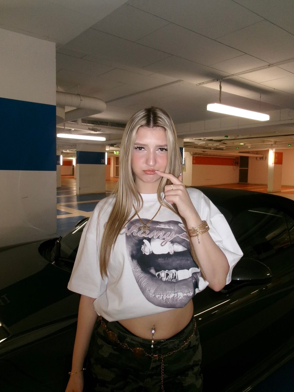 Lips Print T-Shirt
